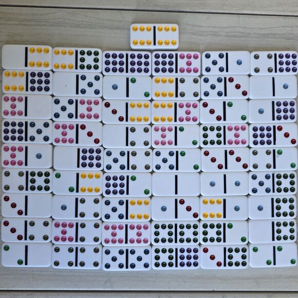 Cardinal Double-Nine Dominoes Set of 55 No Case - Picture 6 of 11